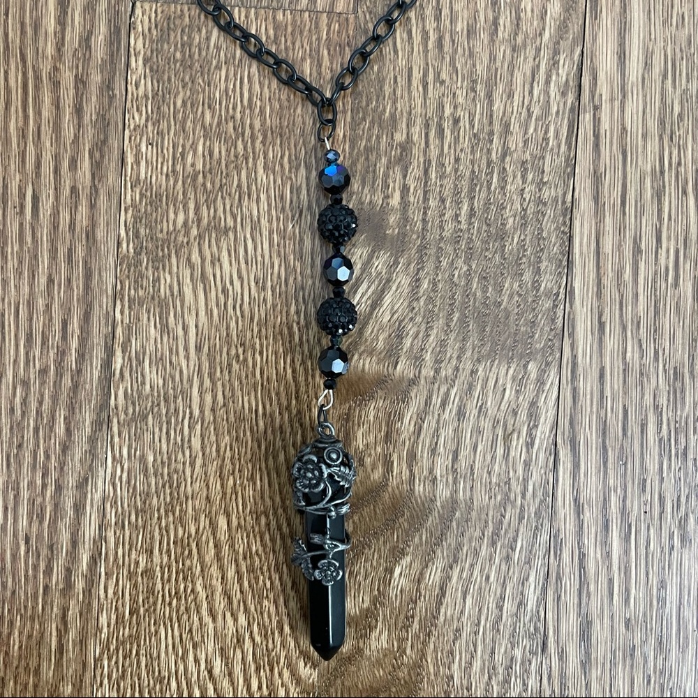 Gemstone Point Crystal Necklace - Picture 2 of 14